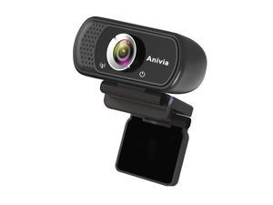 Anivia 1080p HD Webcam W5, USB Desktop Laptop Camera, Mini Plug and Play Video Calling Computer Camera, Built-in Mic, Flexible Rotatable Clip