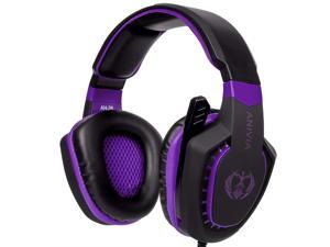 PS4 Gaming Headset Anivia AH28 Stereo Headphone 3.5mm Wired with Mic for PC Mac New Xbox one (Purple)
