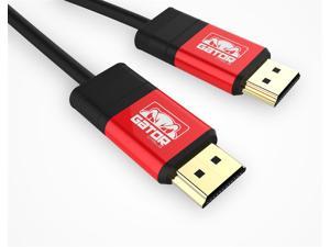 GATOR CABLE HD High Speed HDMI 1.4 Cable - Male to Male (A to A) - RED - 25 FT - Gold Plated Connectors - HDTV LED 3D 1080P 2160P 4K PS4 BluRay