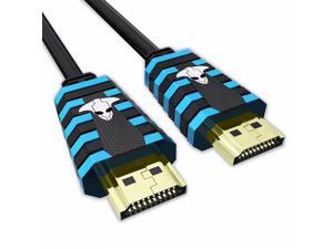 ALIEN CABLE Ultra HD High Speed HDMI 2.0 Cable - Male to Male (A to A) - BLUE - 20 FT - Gold Plated Connectors - HDTV LED 3D 2160P 4K x 2k HDR PS4 BluRay