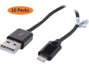 Nippon Labs USB-LI-3BK-10P 3 ft. MFi Certified Black Apple 8-pin Lightning to USB Cable - Charge and Sync Cable - 10 Packs Nippon Labs USB-LI-3BK-10P 3 ft. MFi Certified Black Apple 8-pin Lightning to USB Cable - Charge and Sync Cable - 10 Packs