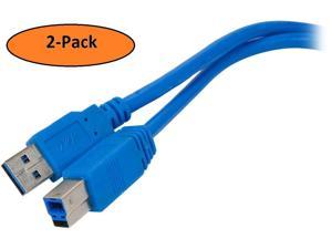 Nippon Labs USB30-5-AB-2P 5 ft. USB 3.0 Type A Male to B Male 5ft Cable for Printer and Scanner, Blue
