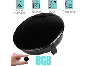 Spy Mini Voice Activated Recorder Brooch Digital Audio Recording Device Mp3 8GB Spy Mini Voice Activated Recorder Brooch Digital Audio Recording Device Mp3 8GB