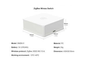 for SONOFF SNZB-01 Zigbee Wireless Switch Smart Home Remotely Control MINI for SONOFF SNZB-01 Zigbee Wireless Switch Smart Home Remotely Control MINI