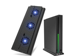 Original Vertical Stand Holder Base w/ 3 Cooling Fan USB For Xbox One X Console Original Vertical Stand Holder Base w/ 3 Cooling Fan USB For Xbox One X Console