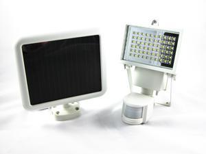 Solar Light Bright 60 LED Outdoor Solar Power Motion Sensor Security Lights - Weatherproof for Garden, Wall, Patio - White