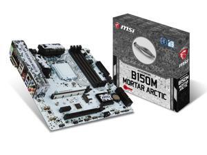 MSI B150M MORTAR ARCTIC LGA 1151 Intel B150 HDMI SATA 6Gb/s USB 3.1 Micro ATX Motherboards - Intel