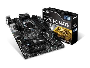 MSI H270 PC MATE LGA 1151 Intel H270 HDMI SATA 6Gb/s USB 3.1 ATX Motherboards - Intel