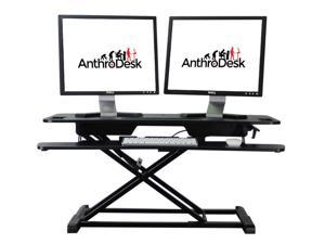 Standing Desk Converter, Move from Sitting to Standing with Gas Spring Assisted Lift (Black, 37.4" Wide)