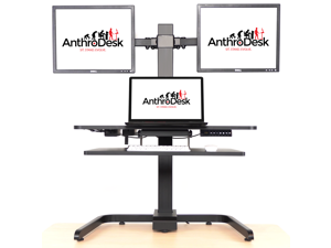 ErgoConvert Electric Standing Desk Extender / Converter with VESA Monitor Mount Turns Your Existing Desk Into A Standing Desk