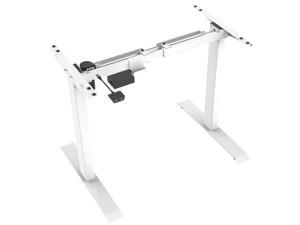 AnthroDesk Sit Stand Starter Desk with Easy Up/Down Controls (White)