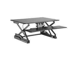 Standing Desk Riser, Dual Monitor Capable, Height Adjustable From Sit to Stand Positions With Upgraded Gas Spring Standing Desk Riser, Dual Monitor Capable, Height Adjustable From Sit to Stand Positions With Upgraded Gas Spring