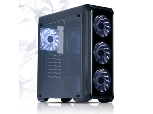 Zalman i3 Edge ATX Mid-Tower Computer PC Case with 4 x 120mm White LED Fans, Acrylic Side Window, Excellent Cooling Performance, Black Zalman i3 Edge ATX Mid-Tower Computer PC Case with 4 x 120mm White LED Fans, Acrylic Side Window, Excellent Cooling Performance, Black