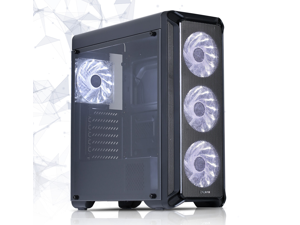 Zalman i3 ATX Mid Tower Computer PC Case with Pre-Installed 4 x 120mm White LED Fans, Smoky Acrylic Side Window, 7 PCI Slots, Black Zalman i3 ATX Mid Tower Computer PC Case with Pre-Installed 4 x 120mm White LED Fans, Smoky Acrylic Side Window, 7 PCI Slots, Black