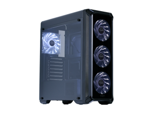 Zalman i3 Edge ATX Mid-Tower Корпус для ПК с 4 белыми светодиодами 120 мм Вентиляторы, акриловое боковое окно, отличное охлаждение, черный цвет