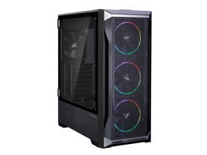 Zalman Z8 MS Black RGB ATX Mid Tower Корпус для настольного компьютера, сторона из закаленного стекла премиум-класса Дверь, 4 предустановленных вентилятора 120 мм, 3 вентилятора 120 мм ARGB спереди, 1 вентилятор 120 мм сзади