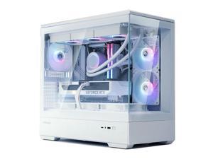 Zalman P30 Micro ATX mATX Gaming PC Computer Case, 2 x 120mm Reverse + 1 x Rear Exhaust ARGB Fans (Pre-installed), Panoramic View Frameless Tempered Glass Front & Side Panel, USB Type-C & 3.0, White