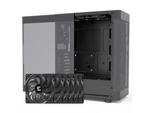 Zalman i4 Airflow ATX Mid-Tower Desktop PC Case, Includes 6 x 120mm Fans, Full Mesh Front and Side Panels for High Airflow, 360mm Radiator Support, Black