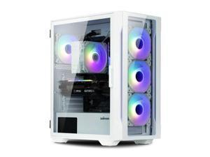 Zalman i3 NEO TG ATX Gaming PC Case, Includes 4 x 120mm Infinity Mirror ARGB Fans, Tempered Glass Front & Side Panel, Premium Mid-Tower Chassis, White