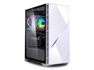 Zalman Z3 Iceberg ATX Mid-Tower Gaming PC Case, 2 x 120mm ARGB Double Ring Fans Preinstalled w/ 4-port ARGB Controller Included, Tempered Glass Side Panel, 2 x USB 3.0, White