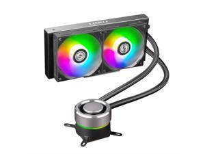 LIAN LI GALAHAD AIO240 RGB BLACK, Dual 120mm Addressable RGB Fans Fan Dim. 120 x 120 x 25 mm Fan Noise 32.dB AIO CPU Liquid Cooler LIAN LI GALAHAD AIO240 RGB BLACK, Dual 120mm Addressable RGB Fans Fan Dim. 120 x 120 x 25 mm Fan Noise 32.dB AIO CPU Liquid Cooler