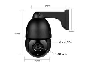IPC-B130P-30X  8.0MP POE 30X PTZ Speed Dome IP Camera Hikvision PTZ Rotation Remote Control Compatible Outdoor 4K SONY IMX415 Optical Zoom IR 60M CCTV Security Waterproof