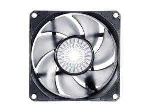 Cooler Master SickleFlow 80 V2 All-Black Square Frame Fan with Air Balance Curve Blade Design Sealed Bearing PWM Control for Computer Case & Air Coolers