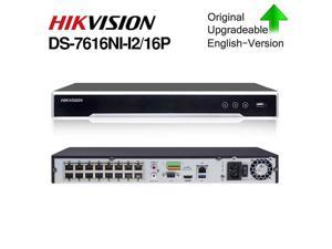 Hikvision Original 16CH 12MP 16POE NVR DS-7616NI-I2/16P H.265 for IP Camera Support Two Way Audio HIK-CONNECT Plug & Play 4K NVR