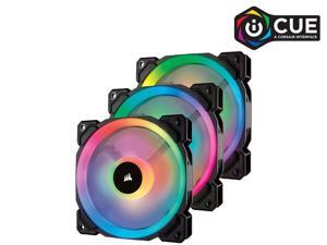 Corsair LL Series CO-9050072-WW LL120 RGB, 120mm Dual Light Loop RGB LED PWM Fan, 3 Fan Pack with Lighting Node PRO Corsair LL Series CO-9050072-WW LL120 RGB, 120mm Dual Light Loop RGB LED PWM Fan, 3 Fan Pack with Lighting Node PRO
