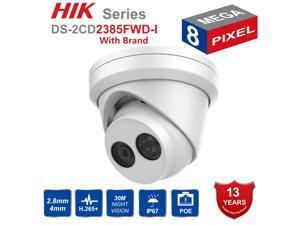 HIK English version DS-2CD2385FWD-I 8MP mini network turret CCTV security camera POE 30M IR H 265 dome ip camera 2.8MM HIK English version DS-2CD2385FWD-I 8MP mini network turret CCTV security camera POE 30M IR H 265 dome ip camera 2.8MM