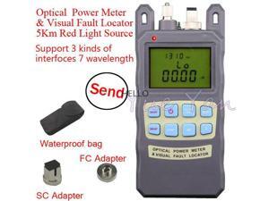 Fiber Optical Power Meter -70~+10dBm 1mw 5km Cable Tester Visual Fault Locator Fiber Optical Power Meter -70~+10dBm 1mw 5km Cable Tester Visual Fault Locator