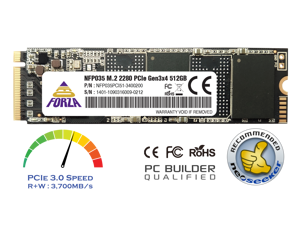 Neo Forza NFP035 2000MB/s M.2 2280 512GB PCIe 3.0 x4 with NVMe 1.3 3D NAND Internal Solid State Drive SSD NFP035PCI51-3400200