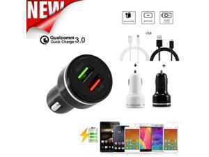 2018 Qualcomm Certified Environmental Composites Anti-jamming QC3.0 Quick Charge With Dual USB Port Car Charge + USB Cable @@ 2018 Qualcomm Certified Environmental Composites Anti-jamming QC3.0 Quick Charge With Dual USB Port Car Charge + USB Cable @@