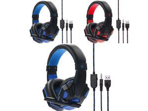 Gaming Headset Headphone for PC with Microphone with USB 3.5mm Interface Volume Control Over-ear Headphone PS4 HOT Gaming Headset Headphone for PC with Microphone with USB 3.5mm Interface Volume Control Over-ear Headphone PS4 HOT