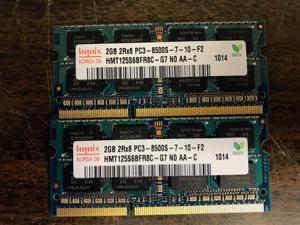 Hynix 4GB Kit(2X2GB) 2Rx8 PC3-8500 SODIMM Memory RAM iMac Macbook Pro 30dayWT