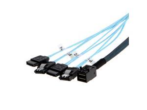 CableCreation Internal HD Mini SAS (SFF-8643 Host) - 4x SATA (Target) Cable,SFF-8643 to 4x SATA Cable, 0.5M, SFF-8643 for Controller, 4 Sata Connect to hard drive