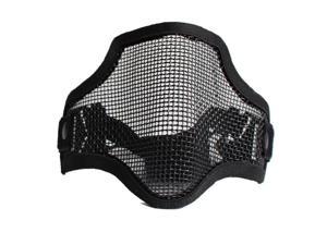 Airsoft Steel Mesh Half Face Mask Tactical Protect Strike Paintball Hallowe  GWO 