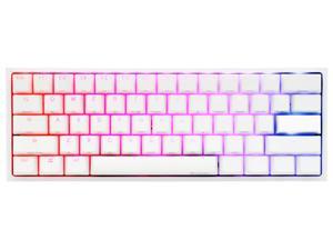 Ducky One 2 Mini Pure White - RGB LED 60% Double Shot PBT (Kailh BOX Thick Jade) Mechanical Keyboard