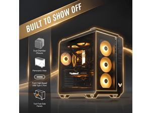 ASUS TUF GT502 - AMD  Ryzen 9-9950X 16 core, 4.3 GHz - NVIDIA GeForce RTX 5070 12GB - 2TB HDD + 2TB NVMe SSD - 128GB DDR5(4X32GB) - 850W - Windows 11 Liquid Cooled Gaming Desktop PC WiFi RGB