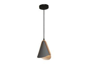 Xtricity - Pendant Light, 7.5 '' Width, From the Celeste Collection, Gray and Wood