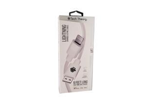 Tech Theory - Lightning Cable for Charging and Sync for Iphone and Ipad, 6 Feet, White