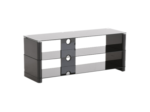 Techni-Contact BTV-203 TV Audio-Video Table with 3 Shelves in Tempered Glass