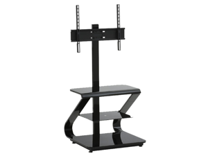 Techni-Contact BTV-304 TV Stand with 3 Shelves for Television 32" to 55" Z-Style Black