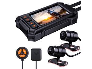Motorcycle Dash Camera Overall Waterproof, BlueSkySea A12 Front and Rear 1080P + 1080P Motorbike Dashcam Built-in WiFi GPS 150° Wide-angle Loop Recording G-Sensor Parking Mode Motorcycle Dash Camera Overall Waterproof, BlueSkySea A12 Front and Rear 1080P + 1080P Motorbike Dashcam Built-in WiFi GPS 150° Wide-angle Loop Recording G-Sensor Parking Mode