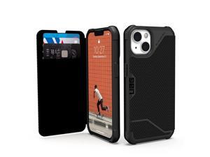 UAG iPhone 13 Case [6.1-inch screen] Flip Folio Cover with Card Slots and Viewing Stand Feather-Light Rugged Metropolis Protective Cover, Kevlar Black