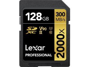 Lexar Professional SDXC Memory Card 2000x 128GB Class 10 UHSII U3 WO Reader