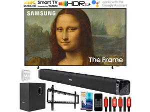Samsung 55 The Frame QLED 4K UHD Smart TV 2022 with Deco Gear Home Theater Bundle