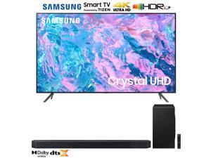 Samsung UN55CU7000 55 Crystal UHD 4K Smart TV 2023 w Qseries 712 Ch Soundbar