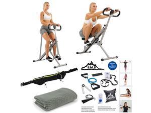 Sunny Health and Fitness Upright Assist Row-N-Ride for Squat and Glutes Workout w/ Cooling Towel Sunny Health and Fitness Upright Assist Row-N-Ride for Squat and Glutes Workout w/ Cooling Towel
