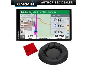 Garmin DriveSmart 65 & Traffic with Included Cable & Weighted GPS Dash Mount + More